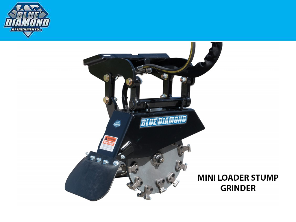 BLUE DIAMOND Stump Grinder For Mini Skid Steer