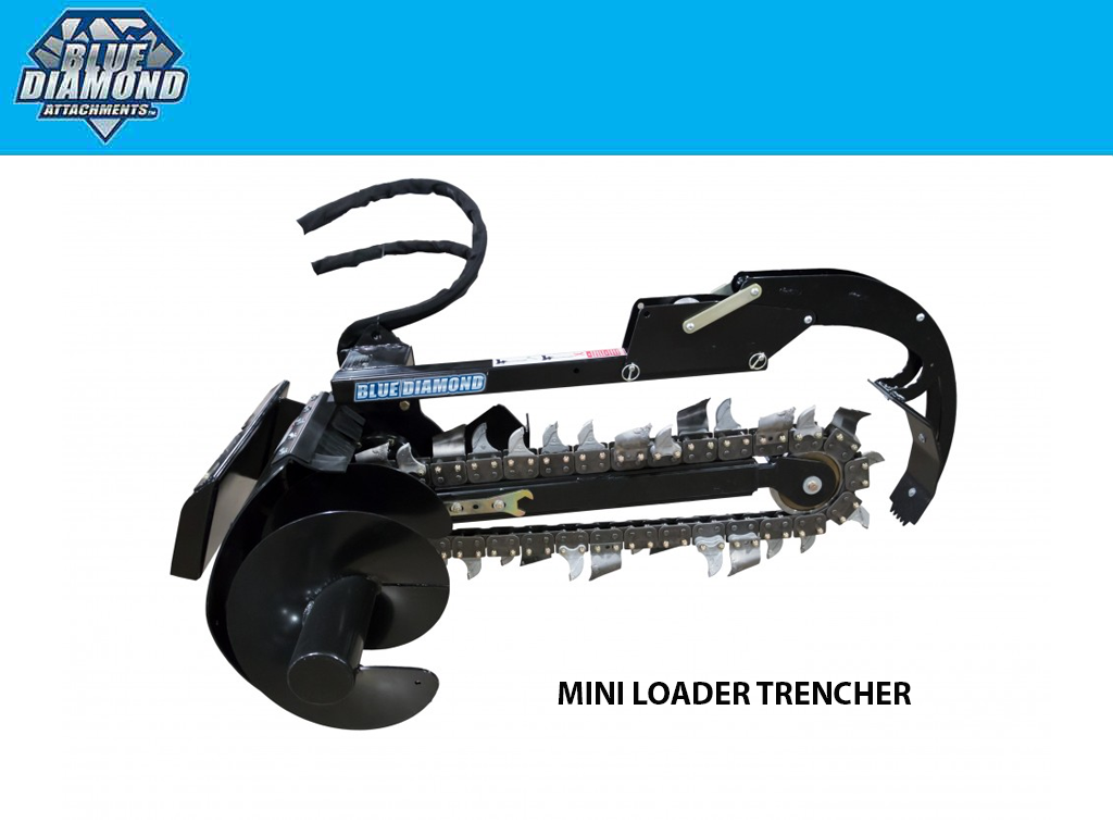 BLUE DIAMOND Trencher for Mini Skid Steer