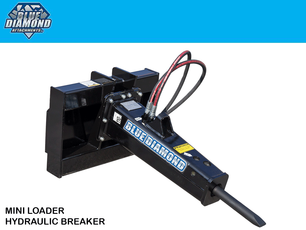 BLUE DIAMOND Hydraulic Breakers for Mini Skid Steer