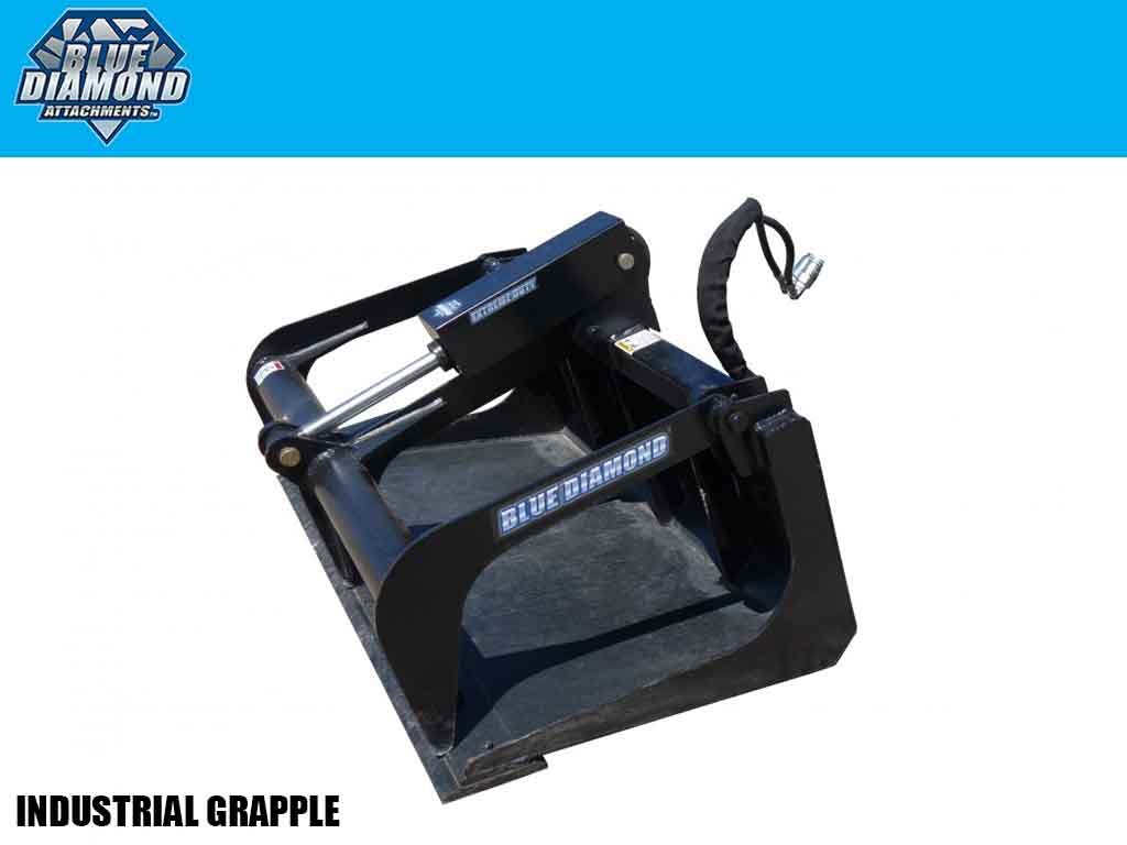 BLUE DIAMOND Industrial Grapple Bucket for Mini Skid Steer