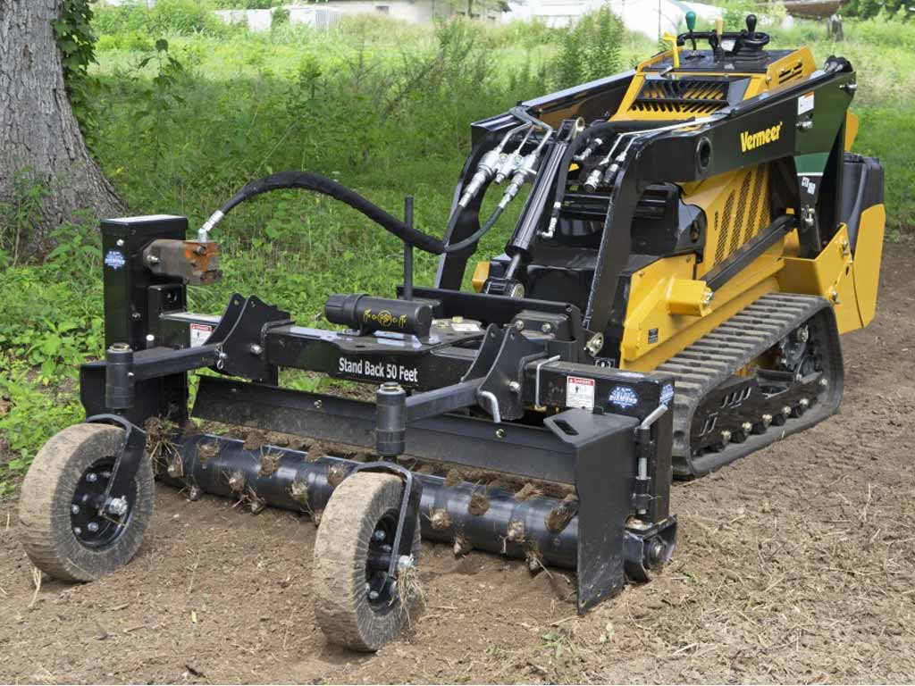 BLUE DIAMOND Power Rake for Mini Skid Steer