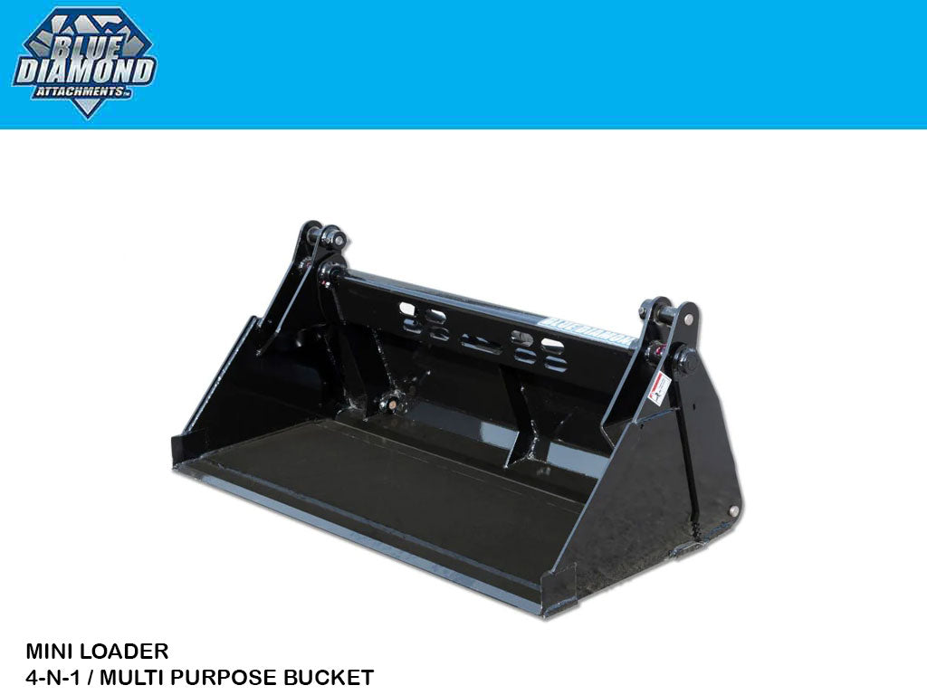 BLUE DIAMOND  4-IN-1 Bucket for Mini Loader