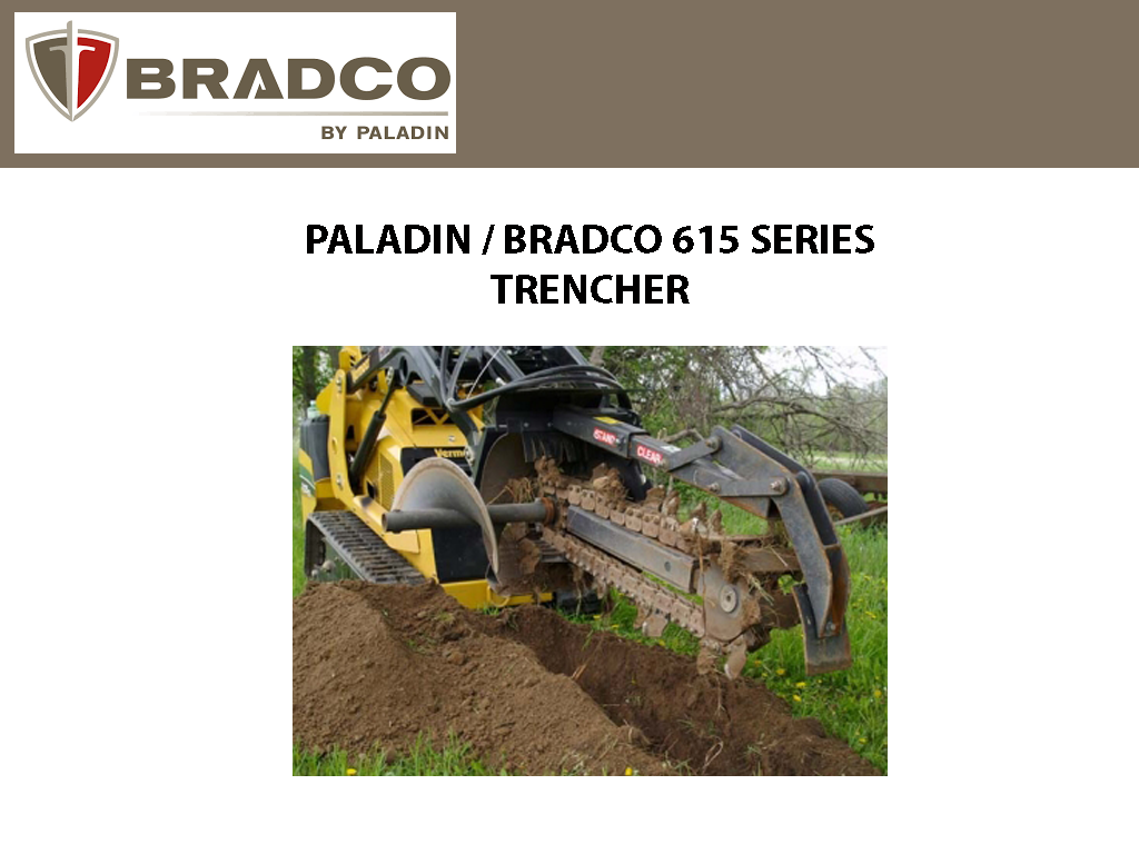 Paladin 615 Series Trencher for Mini Loader Skid Steer