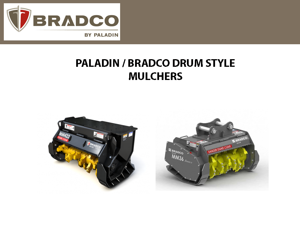 Paladin Drum Style Mulcher for Excavator Skid Steer