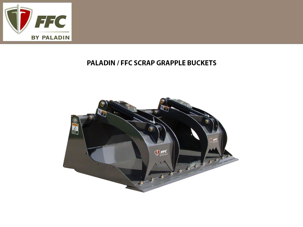 Paladin / FFC Scrap Grapple Buckets for Skid Steer