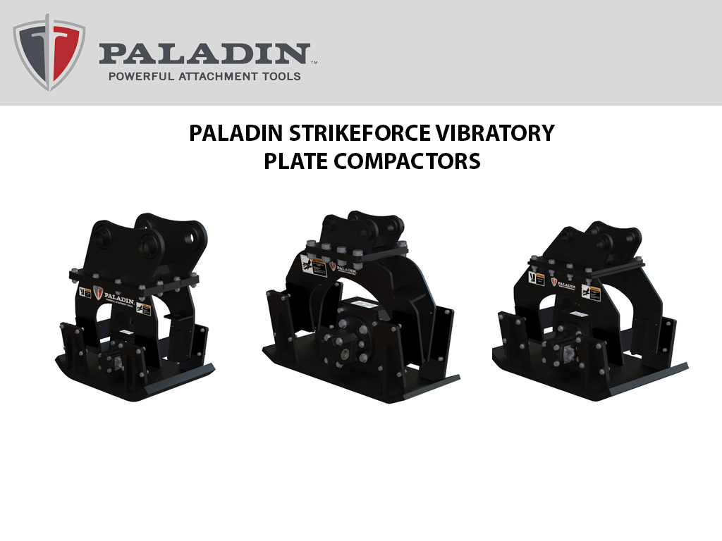 Paladin StrikeForce EX TCP Vibratory Plate Compactors for Skid Steer Excavator 50000-130000 lbs.