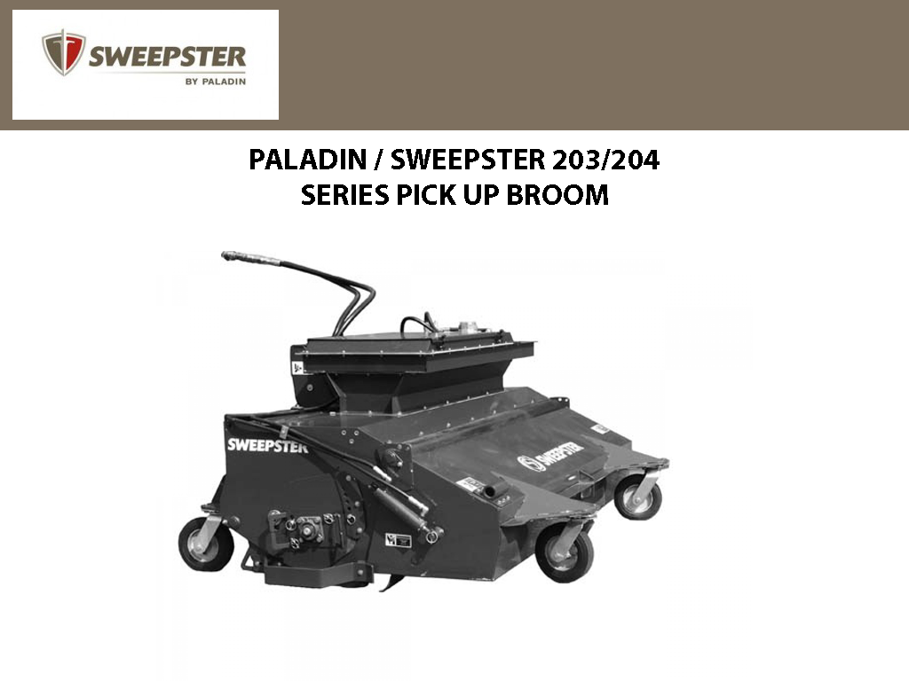 Paladin Pickup Broom, 203 & 204 Series, CS for Skid Steer