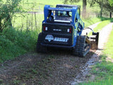 BLUE DIAMOND Extreme Duty Power Rake for Skid Steer, Hydraulic Angle