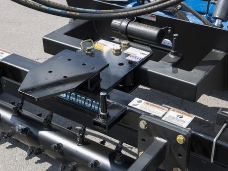 BLUE DIAMOND Extreme Duty Power Rake for Skid Steer, Hydraulic Angle