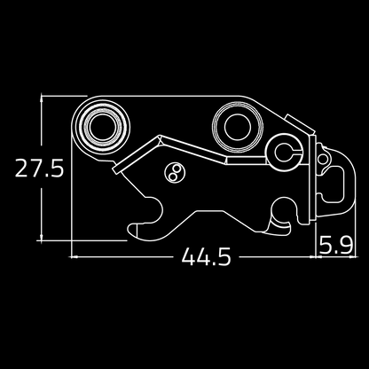 WAIN ROY 80MT Coupler Systems for excavators 160,000 to 200,000 lbs., Wain Roy interface couplers