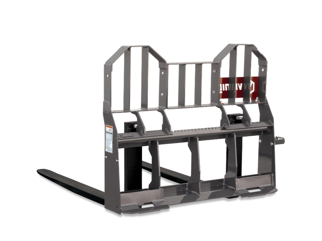 Virnig Hi-Vis Rail Pallet Fork For Skid Steer