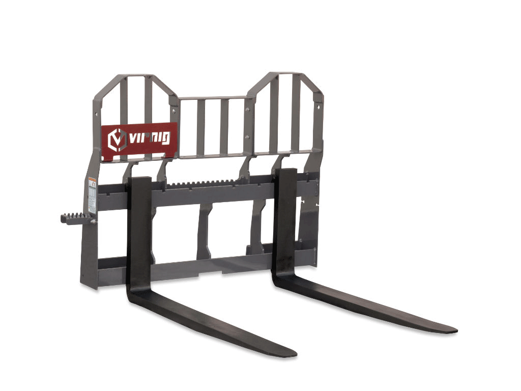 Virnig Hi-Vis Rail Pallet Fork For Skid Steer