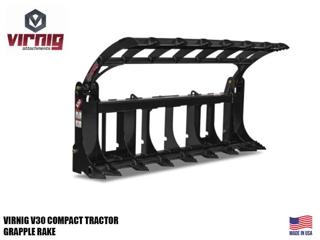 Virnig V30 Root Rake Grapple for Tractor