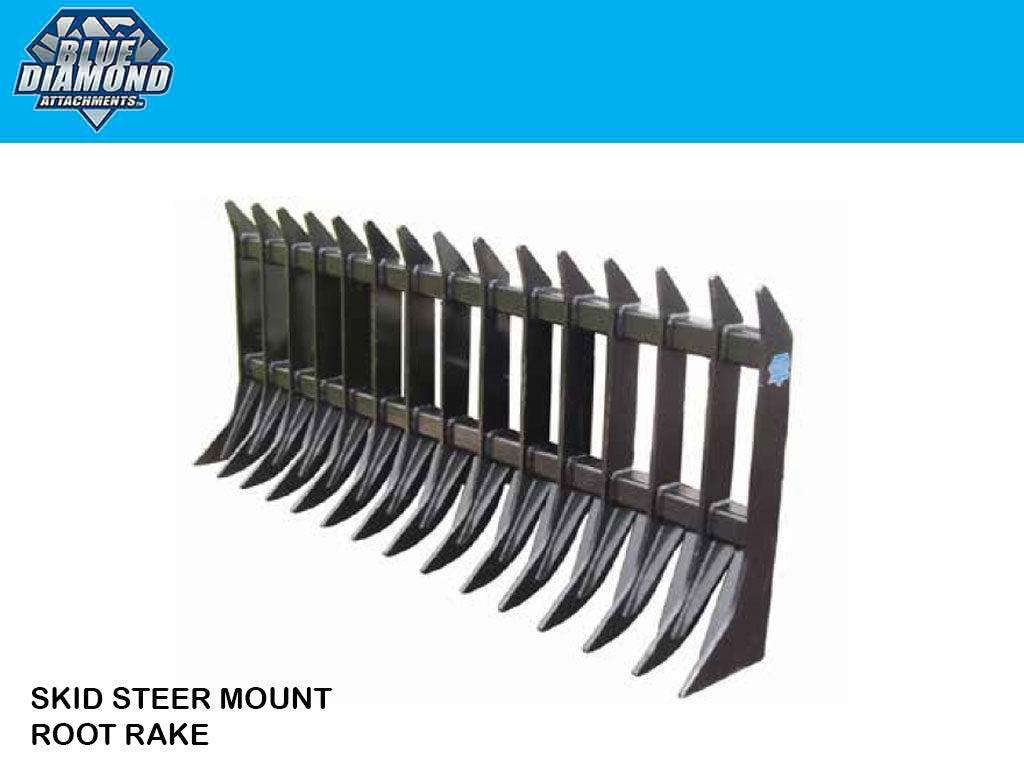 Root Rake D3 BLUE DIAMOND severe duty root rake – Skid Steer Store