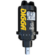 Digga SD 45 2-Speed Large Anchor Drive, black with yellow and gray accents, designed for screw piling and ground anchor installation.