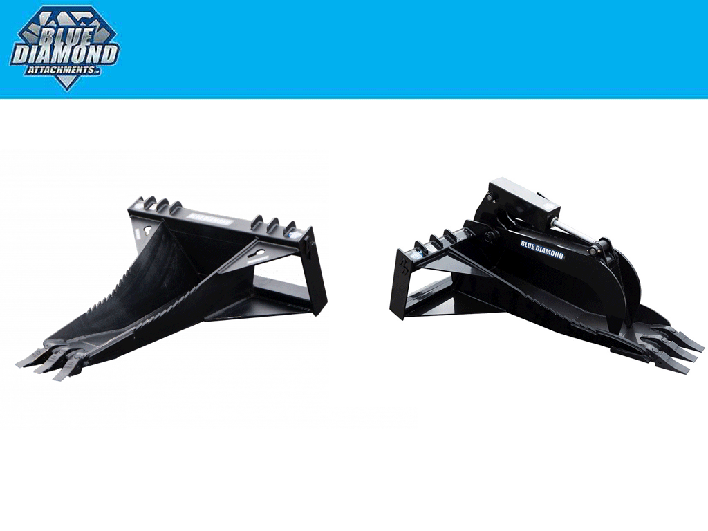 BLUE DIAMOND | Stump Bucket for Skid Steer