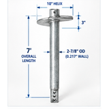 2-7/8" SS Helical Lead Section — 7'