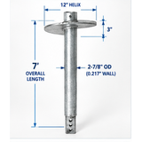 2-7/8" SS Helical Lead Section — 7'