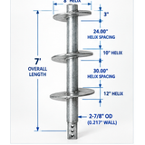 2-7/8" SS Helical Lead Section — 7'