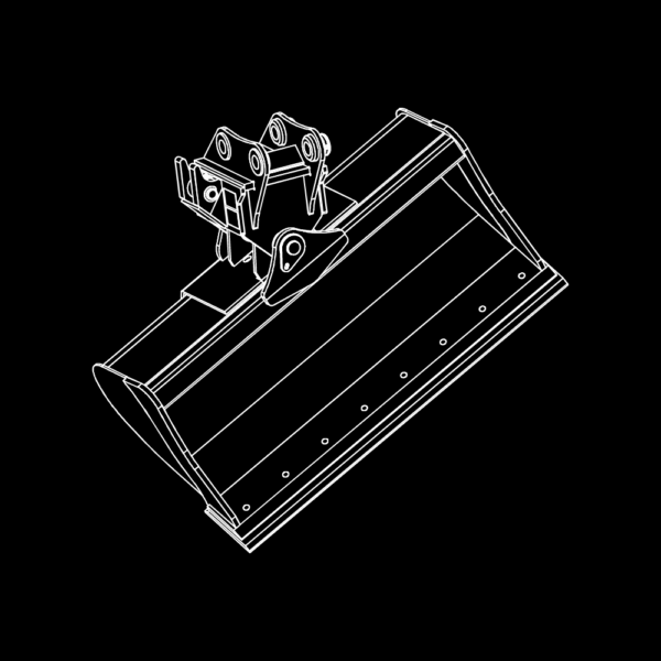 WAIN ROY Tilt Bucket for 30MT excavators 65000 to 95000 lbs for precision angled grading and ditching work
