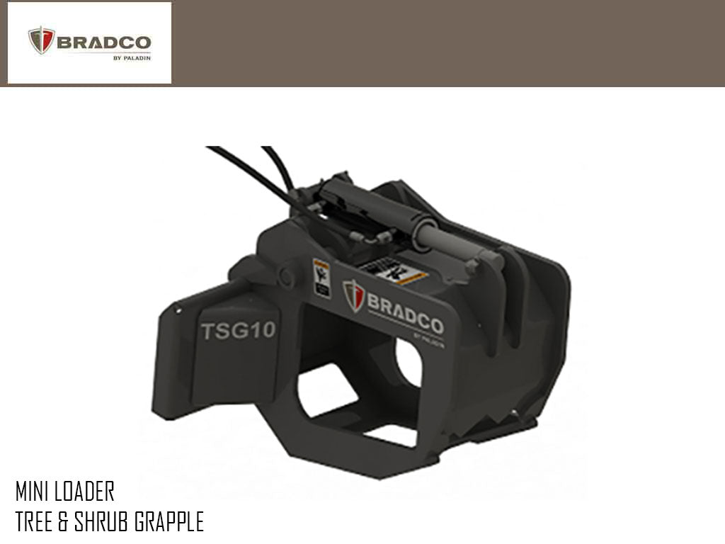 BRADCO TSG10 Tree and Shrub Grapple for Mini Loader