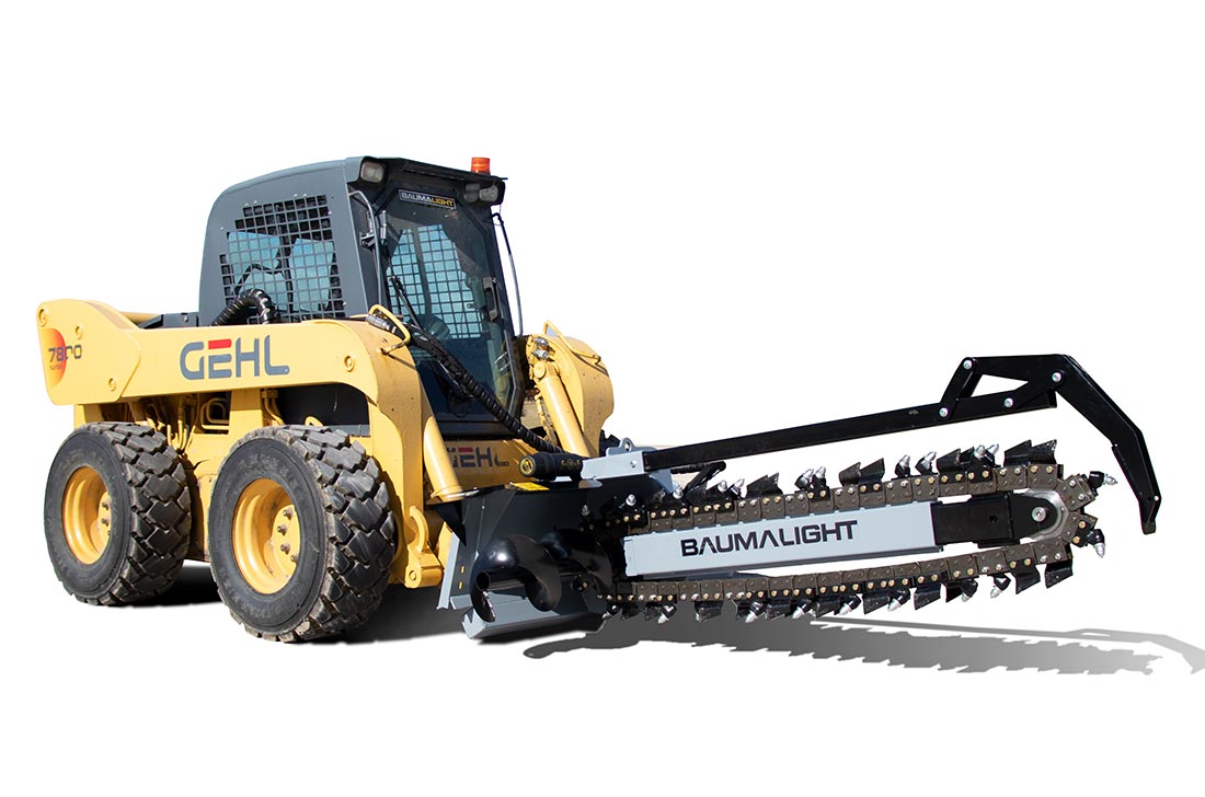 Baumalight TN760 Trencher For Skid Steer - Hi Flow