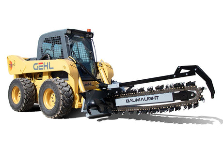 Baumalight TN760 High Flow Trencher for skid steers designed for digging utility trenches and drainage lines efficiently