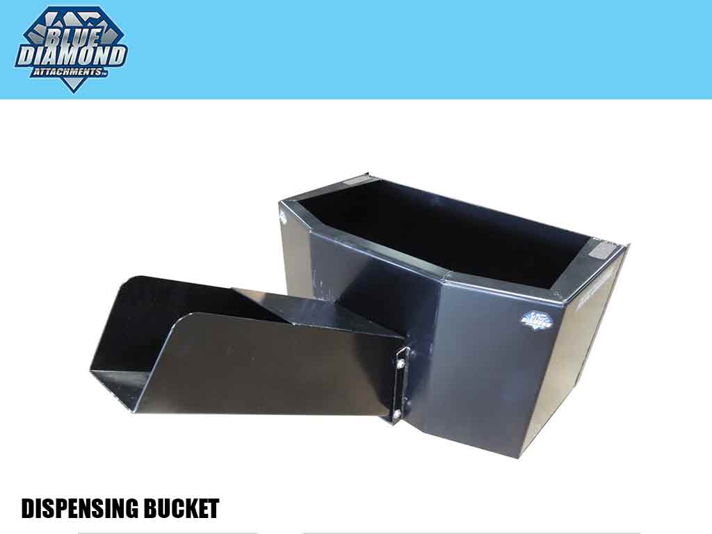 BLUE DIAMOND Dispensing Bucket for Mini Skid Steer