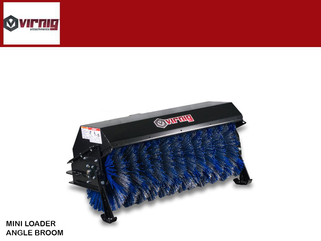 Virnig V20 Angle Broom For Mini Skid Steer