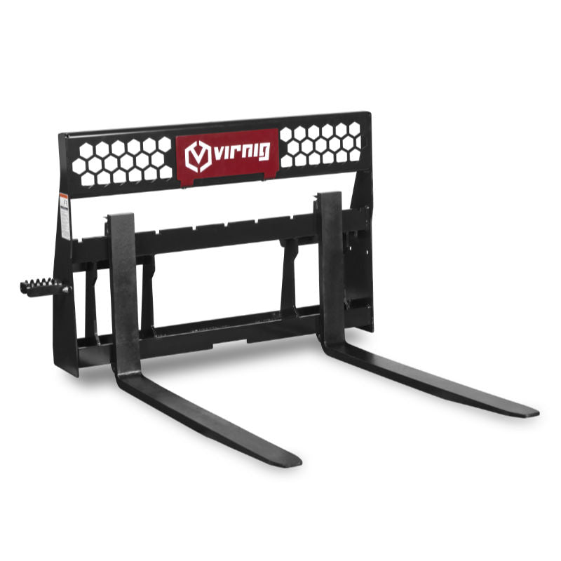 Virnig v20 Wide Rail Pallet Fork for Mini Skid Steer