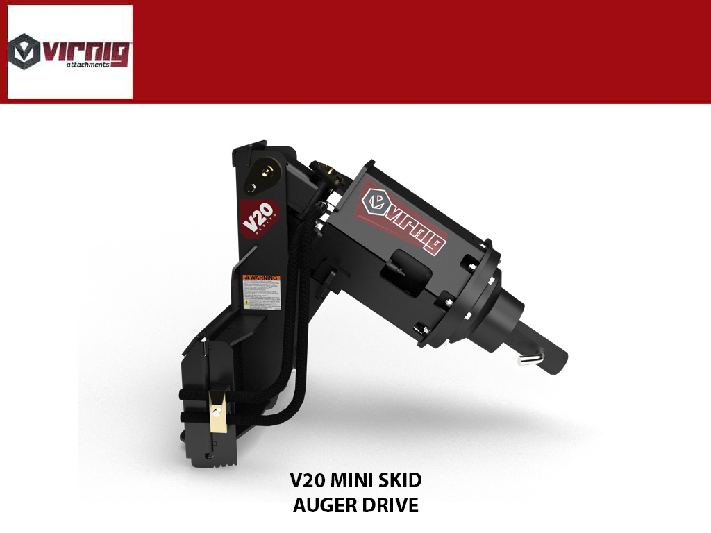 Virnig V20 Auger Drive for Mini Skid Steer