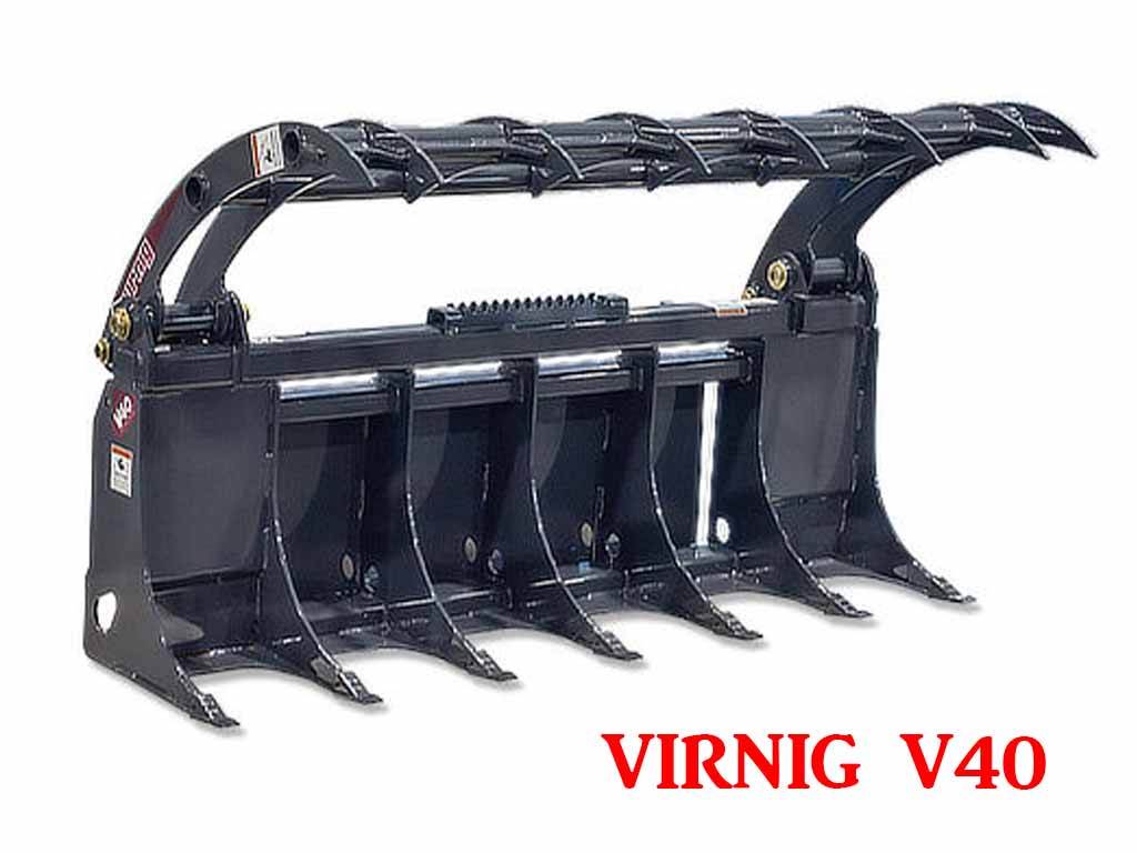 Virnig V40 Root Rake Grapple for Skid Steer