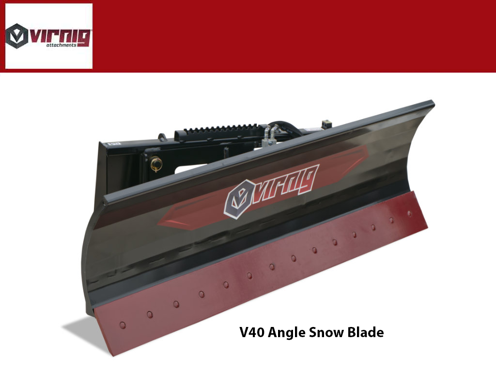 Virnig V40 Angle Snow Blade for Skid Steer