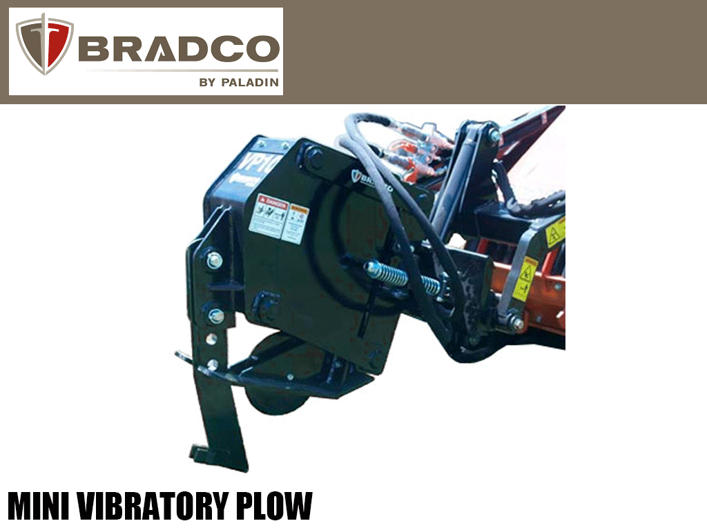 Paladin Mini Vibratory Plow for Mini Loader Skid Steer