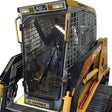 ASV/Terex Skid Steer Door | A polycarbonate front door and side windows for an ASV/Terex skid steer, featuring a black and yellow color scheme with visible branding and model number.