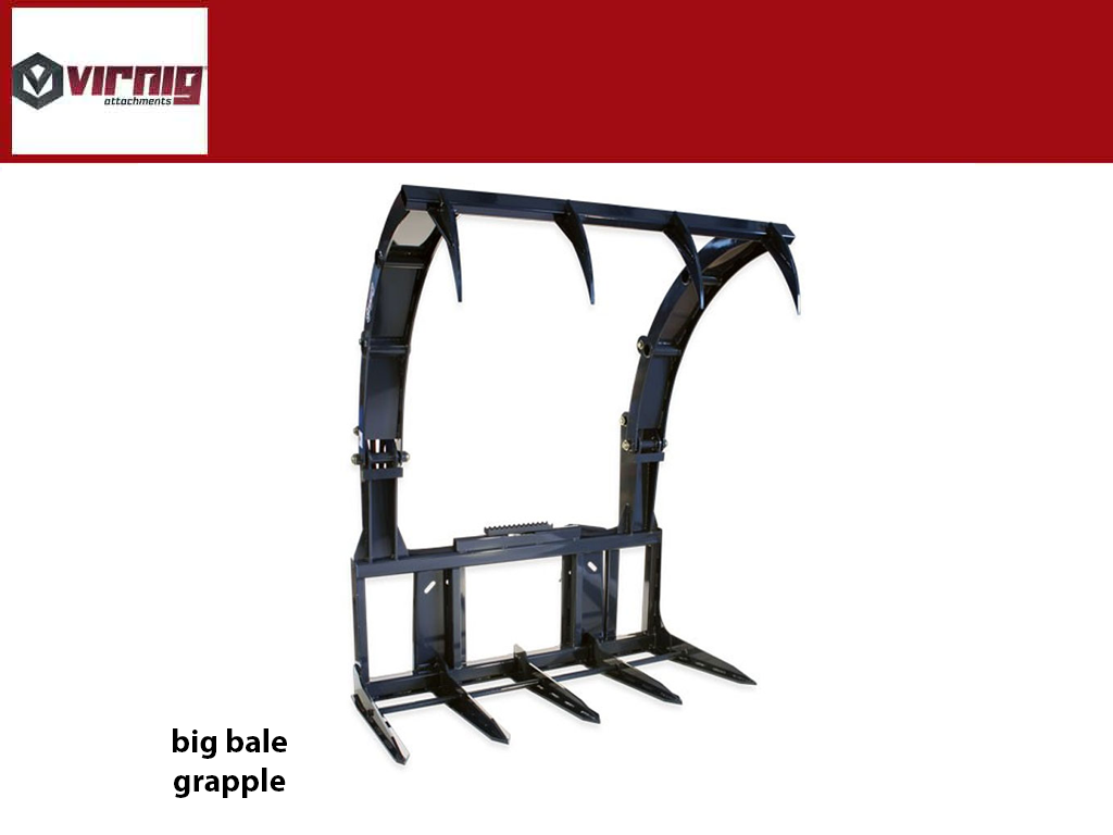 Virnig Big Bale Grapple For Skid Steer Loader