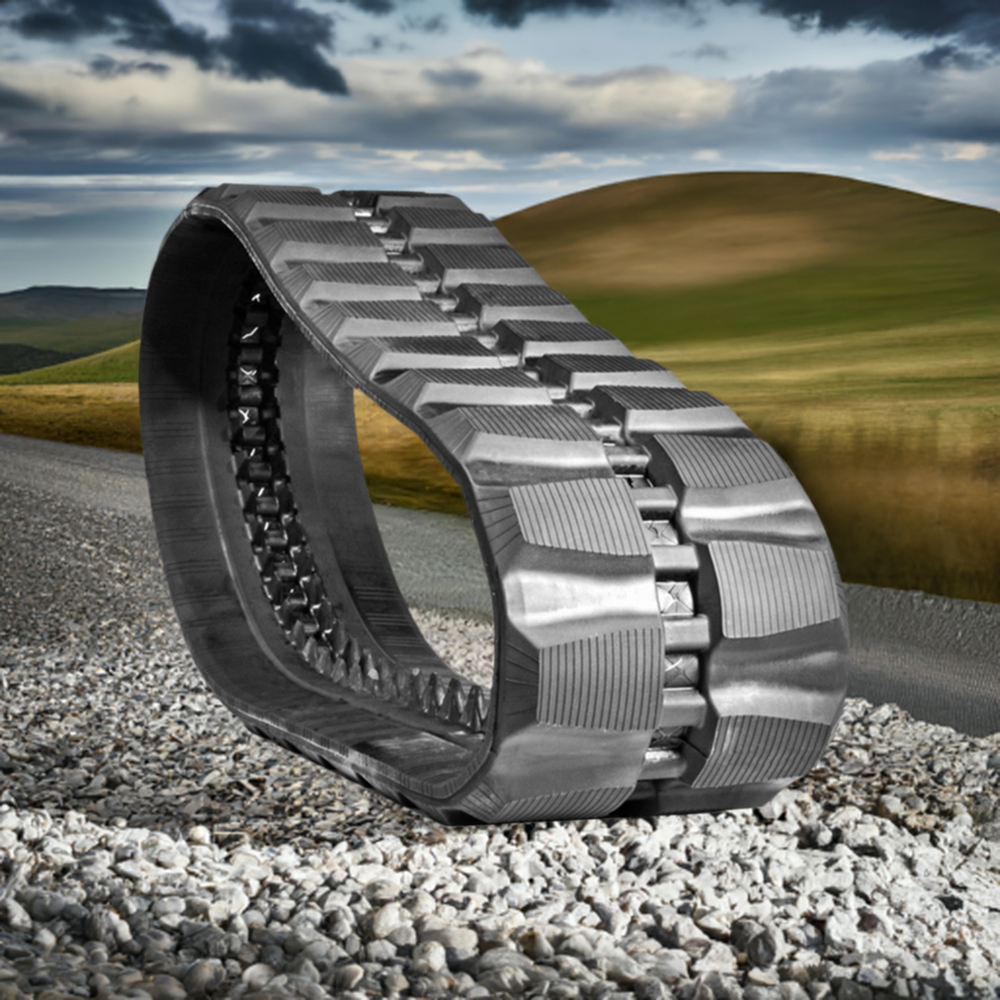 Bobcat 864G Rubber Track 13" Staggered Block Pattern