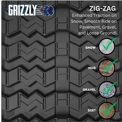 Bobcat T66 Rubber Track 320x86x50 ( 13" ) Zig Zag Pattern