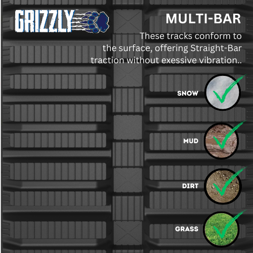 Bobcat T750 Rubber Track 400x86x55 ( 16" ) Multi Bar Pattern