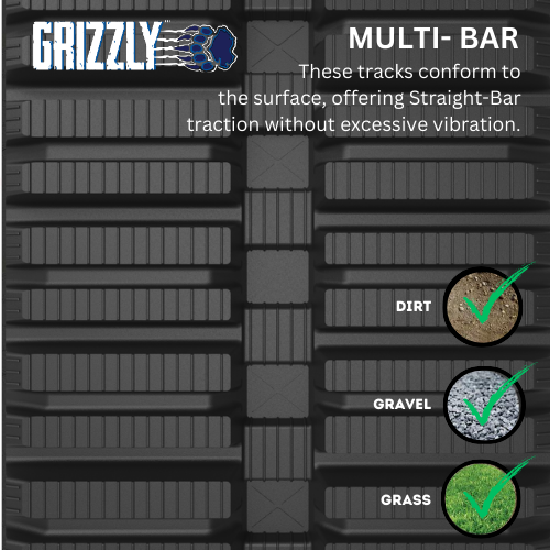 Set of CAT 289D3 Tracks 400x86x56 ( 16" ) Multi Bar Pattern