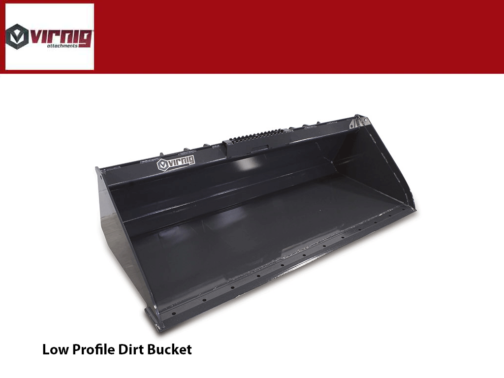 Virnig V40 Low Profile Dirt Bucket for Skid Steer