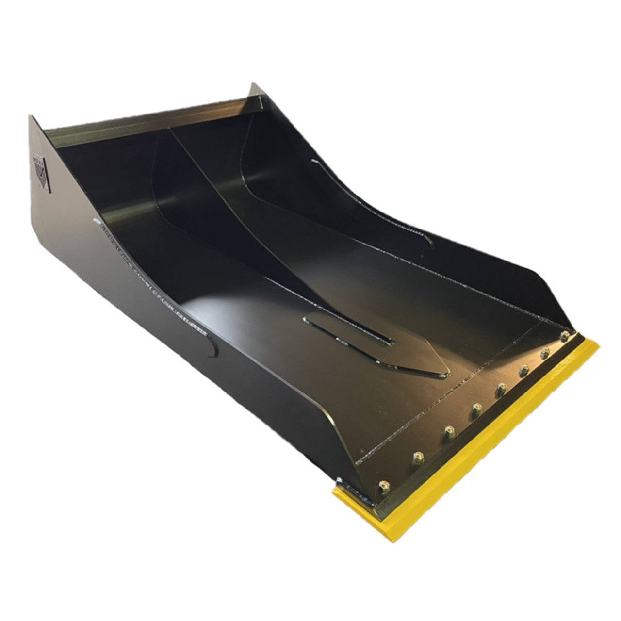 Skid steer conveyor cleaning bucket attachment.