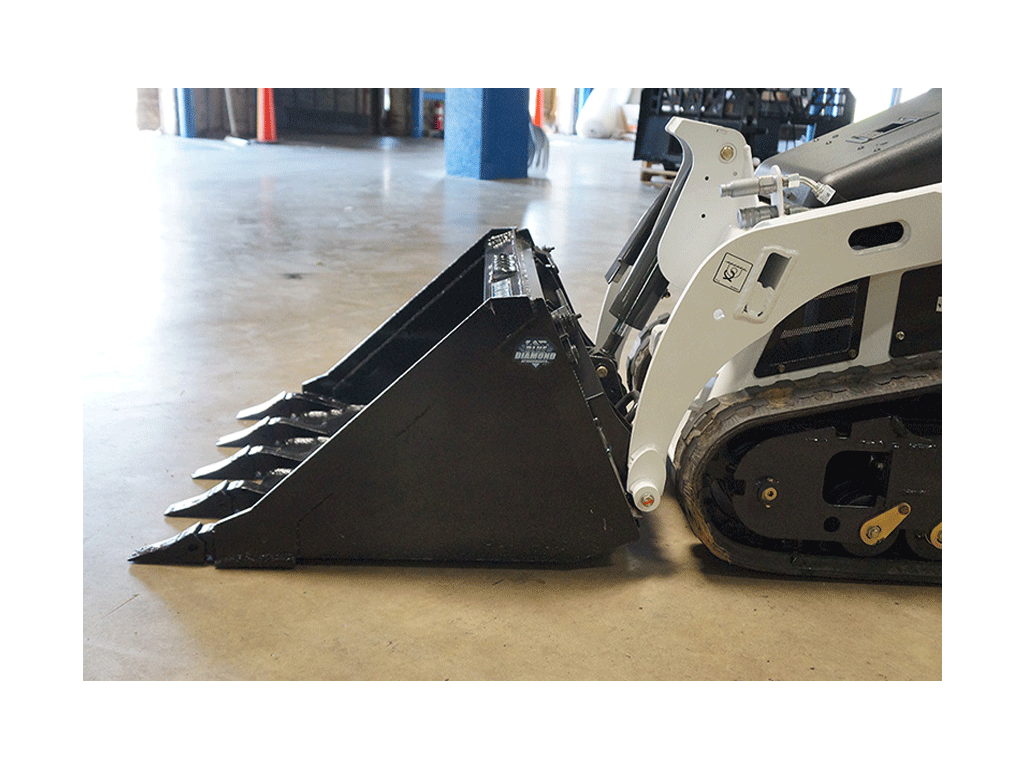 BLUE DIAMOND Low Profile Buckets for Mini Skid Steer