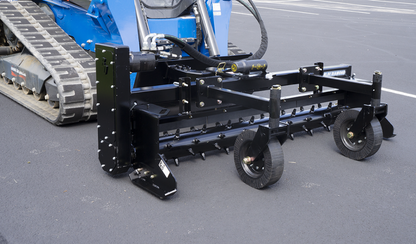 BLUE DIAMOND SEVERE DUTY SKID STEER POWER RAKE, MANUAL ANGLE