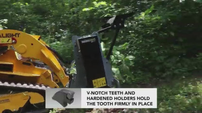 Baumalight MS530 Fixed Tooth Mulcher for Mini Skid Steer – Durable Land Clearing Attachment