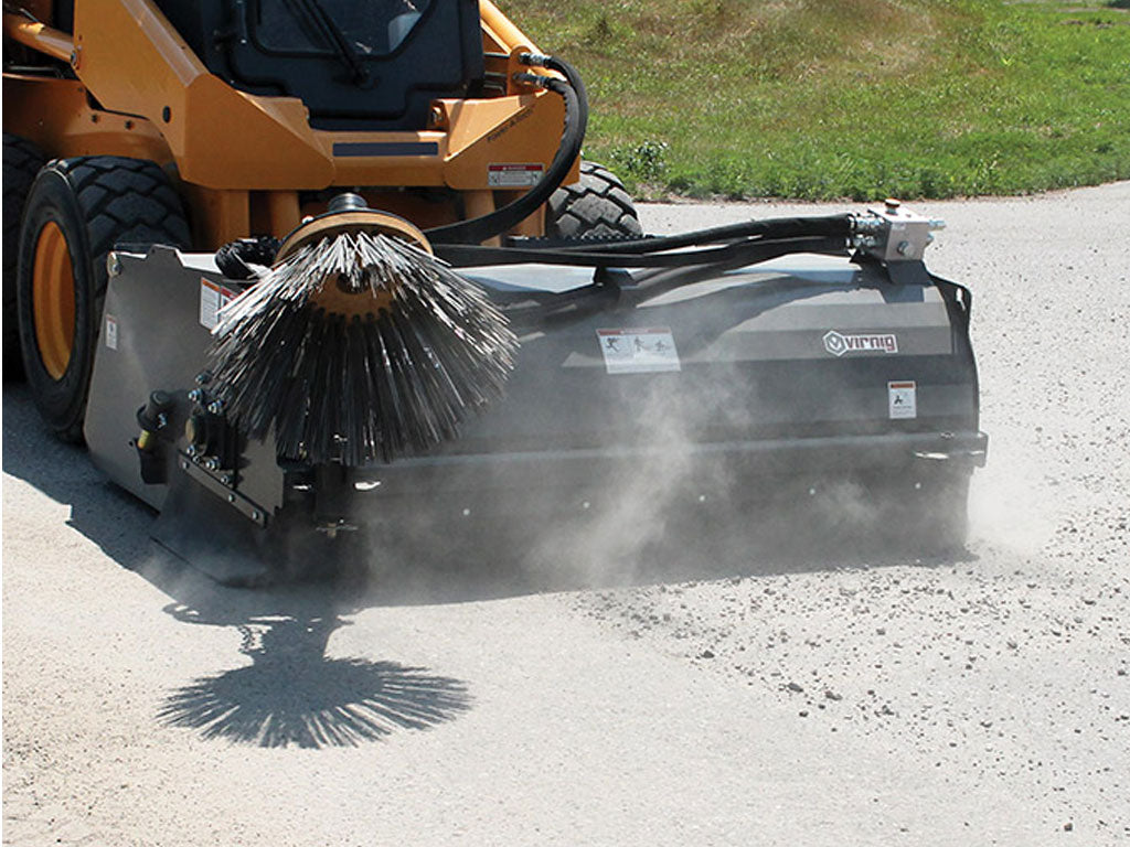 Virnig Pick-Up Broom for Skid Steer Loader