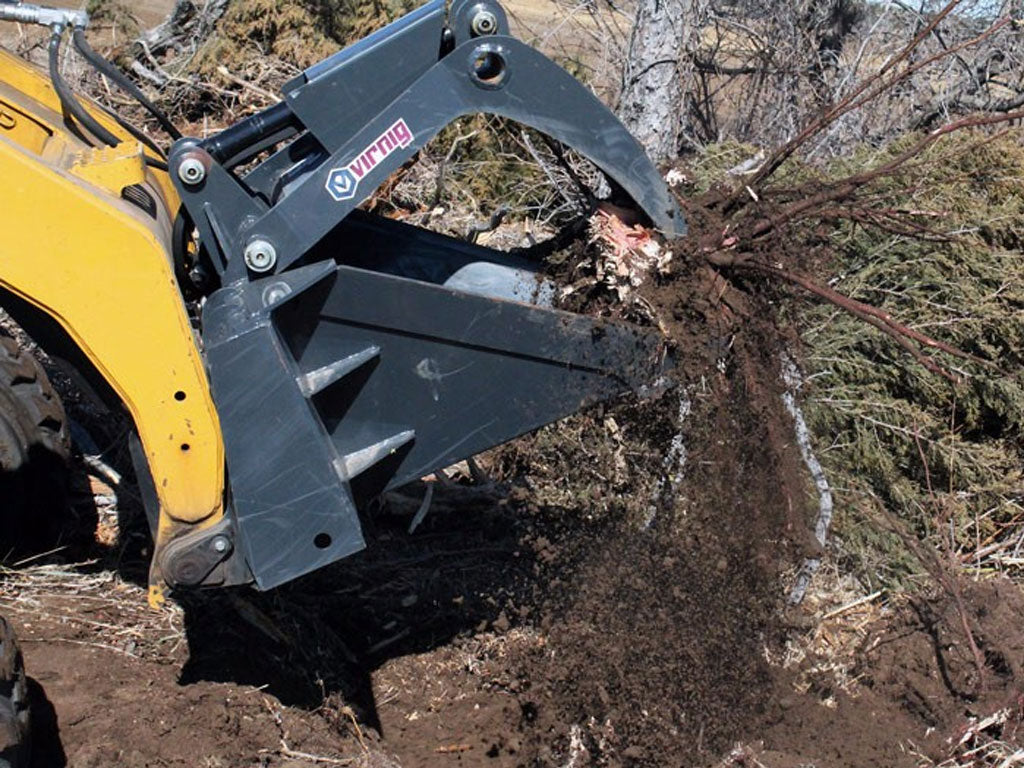 Virnig Stump Bucket Grapple For Skid Steer