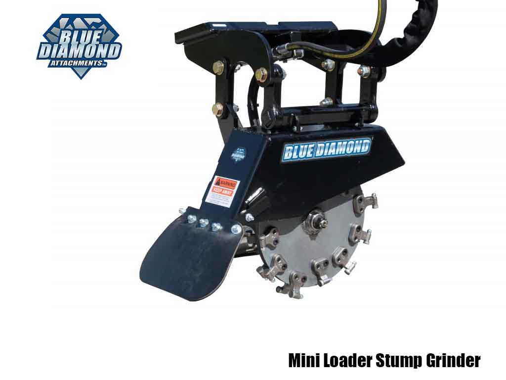 BLUE DIAMOND Stump Grinder For Mini Skid Steer