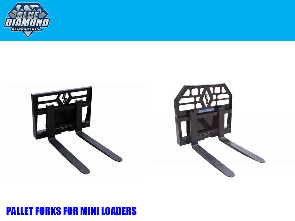 BLUE DIAMOND Pallet Forks For Mini Skid Steer