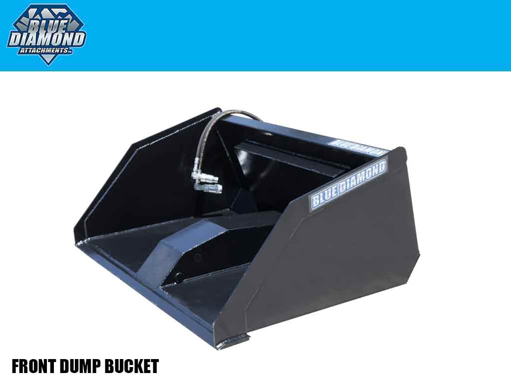 BLUE DIAMOND Front Dump Bucket for Mini Skid Steer